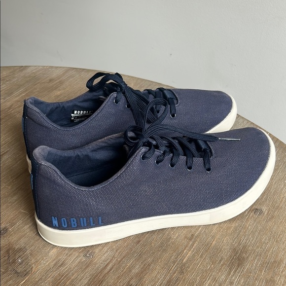 NOBULL Canvas Trainer Blue Workout CrossFit Athletic Unisex Sneakers Men 9.5 - Picture 2 of 13